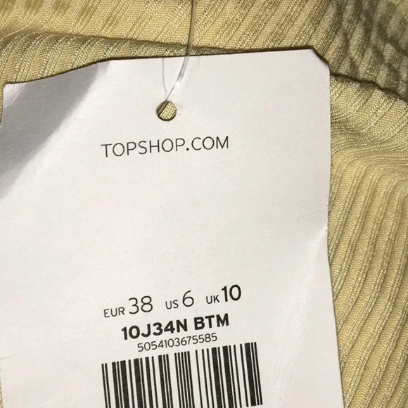 TopShop Ribbed Button Down Mini Dress Tie Sleeve 6 - Picture 5 of 6